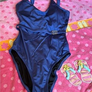 Calvin Klein Blue one piece bathing suit